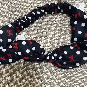 Disney Red and White Polka Dot Headband with Red Bows